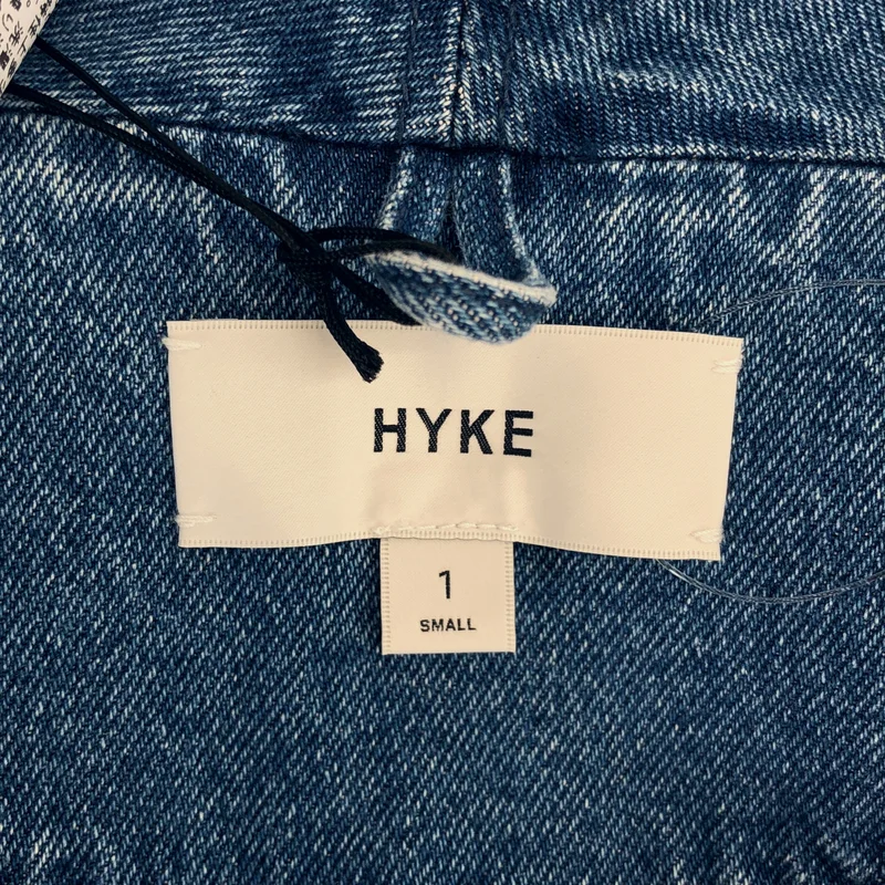 HYKE / ハイク | 2023AW | デニム カットオフ ショールカラー オーバーコート | 1 | レディース