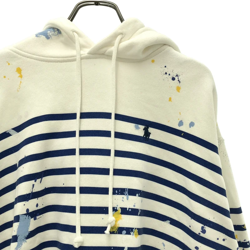 POLO RALPH LAUREN / ポロラルフローレン | ペイント ボーダー オーバーサイズ カットオフ パーカー | XS | レディース
