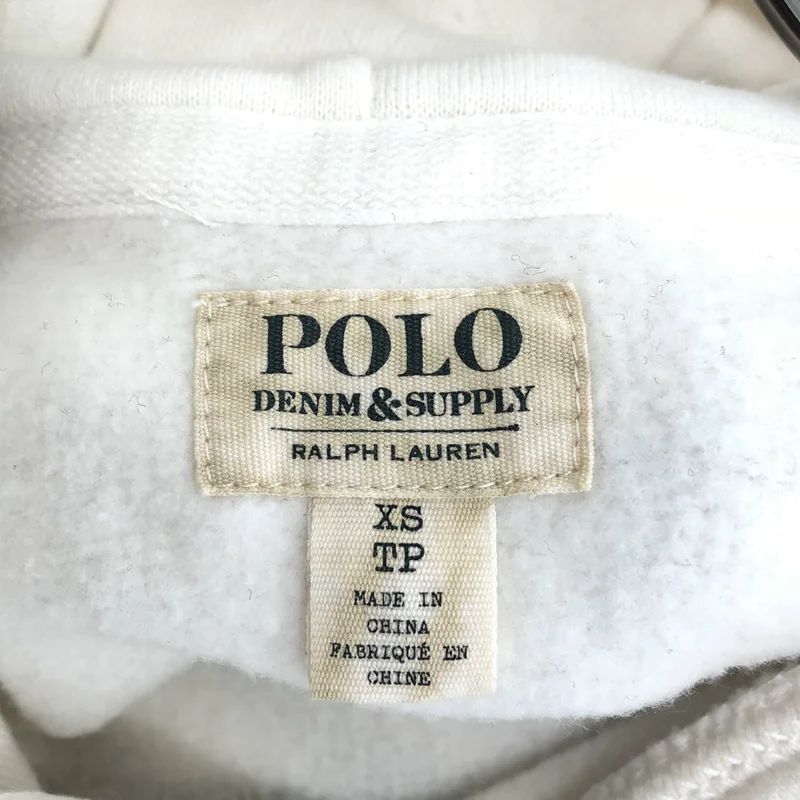 POLO RALPH LAUREN / ポロラルフローレン | ペイント ボーダー オーバーサイズ カットオフ パーカー | XS | レディース