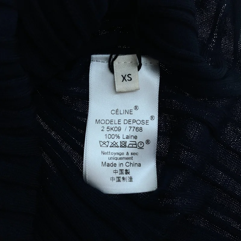 CELINE / セリーヌ | フィービー期 ウール シェイプ リブニットカーディガン | XS | レディース