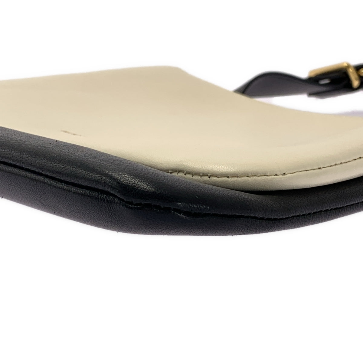 JIL SANDER / ジルサンダー | OMBRA 2トーン レザー ショルダーバッグ | ホワイト/ブラック | レディース JIL SANDER / ジルサンダー | OMBRA 2トーン レザー ショルダーバッグ