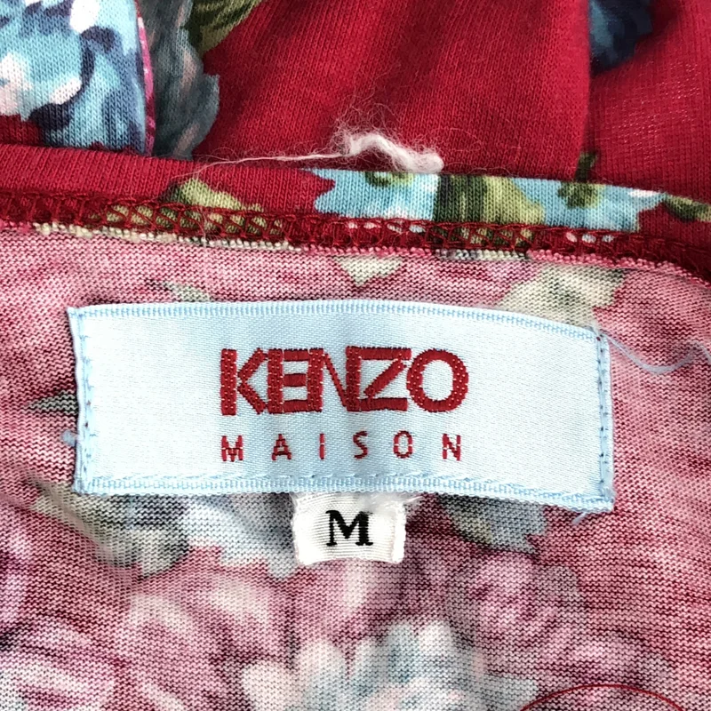 KENZO / ケンゾー | コットン フラワープリント カシュクール 半袖ワンピース | M | レディース