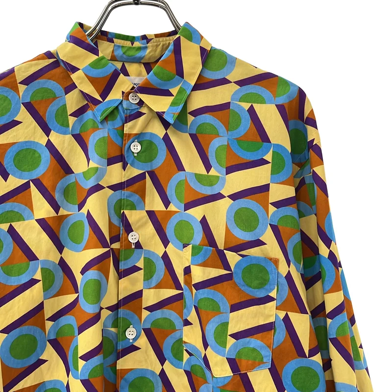 COMME des GARCONS SHIRT / コムデギャルソンシャツ | 2020SS | × Karl Benjamin / カール・ベンジャミン / コットン ジオメトリックプリント シャツ | S | メンズ