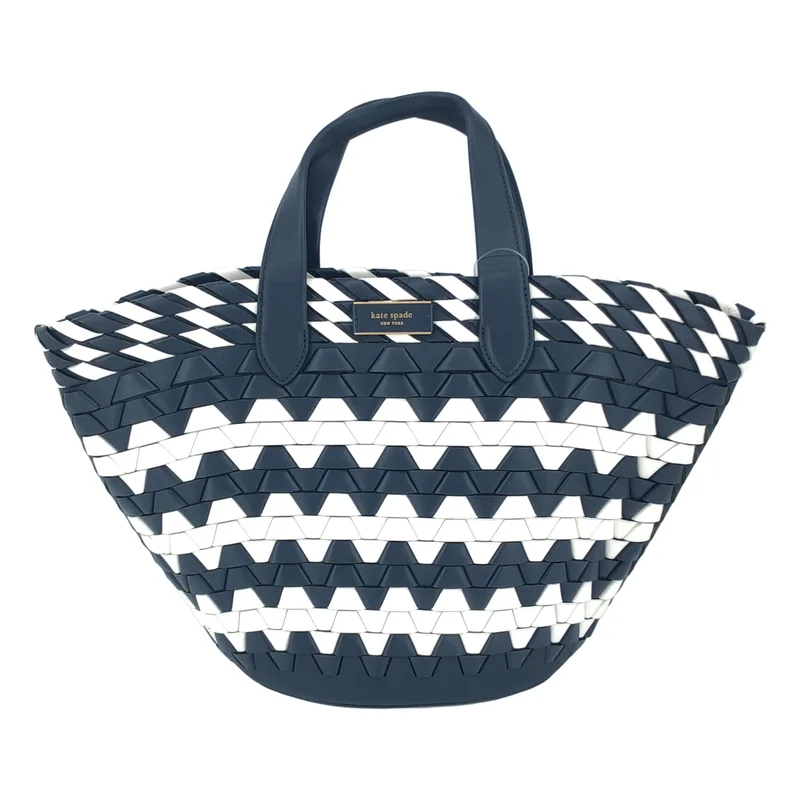 KATE SPADE / ケイトスペード | ジグザグ ウーブンレザー  トートバッグ |