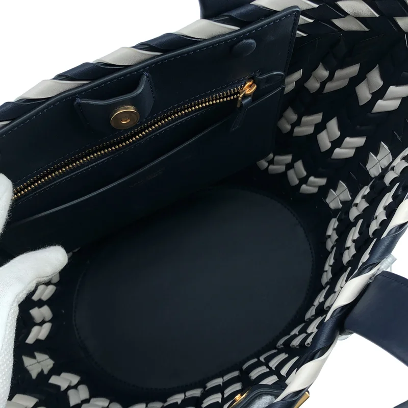 KATE SPADE / ケイトスペード | ジグザグ ウーブンレザー  トートバッグ |