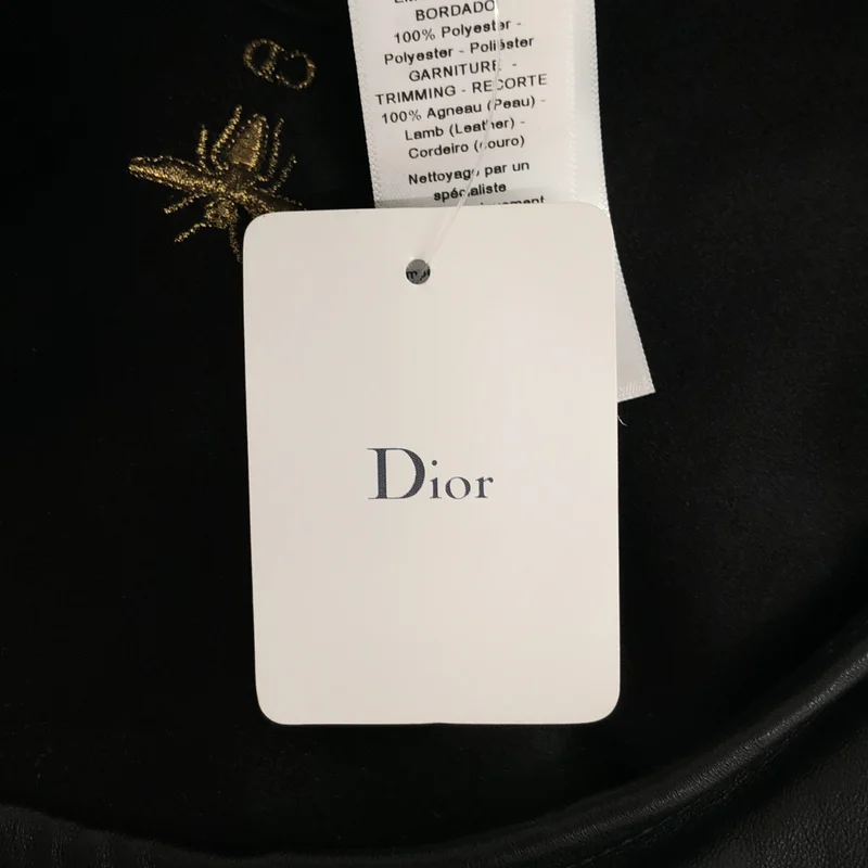 Christian Dior / クリスチャンディオール | ロゴ レザーベレー帽 73DRM910A700 | 57 | その他
