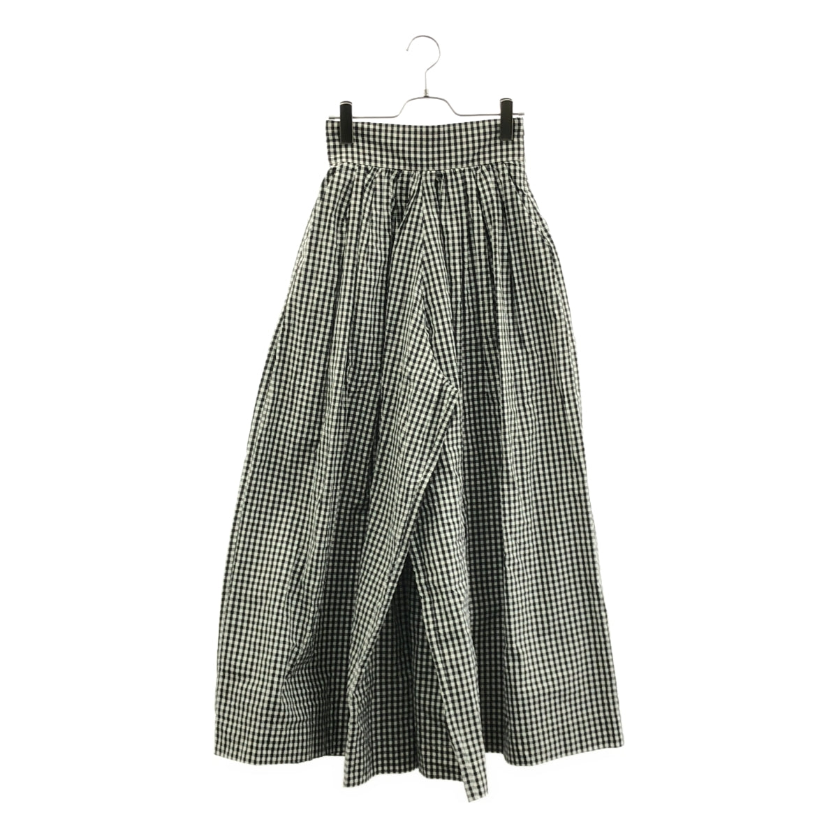 エル / elu | Suzan tack&gather skirt shape Wide Pants ギンガム