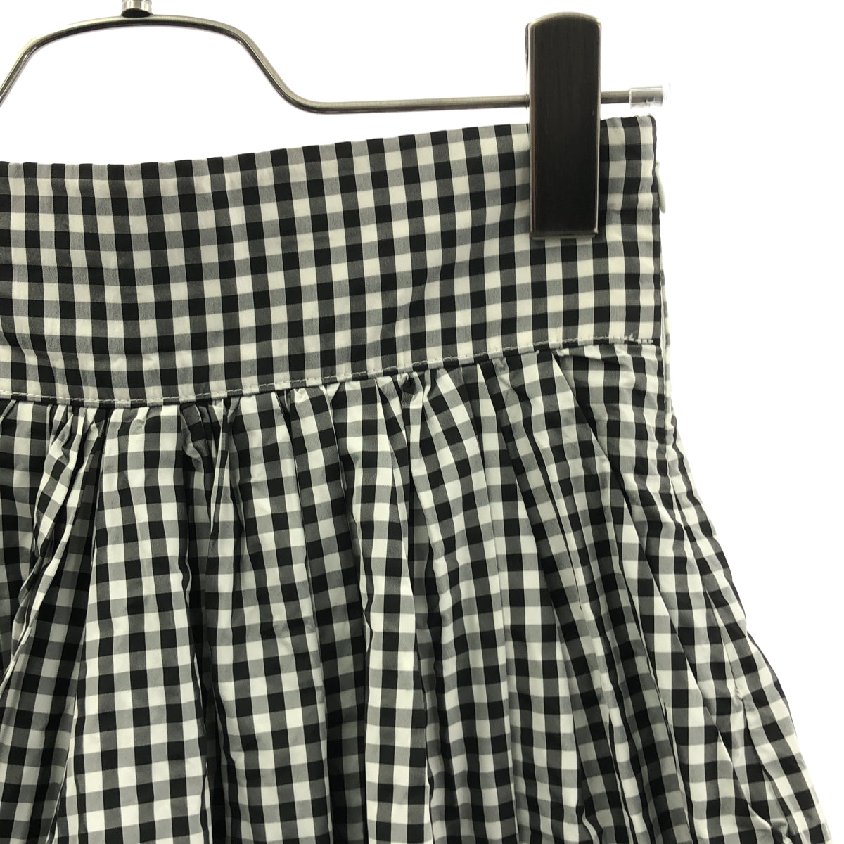 エル / elu | Suzan tack&gather skirt shape Wide Pants ギンガム