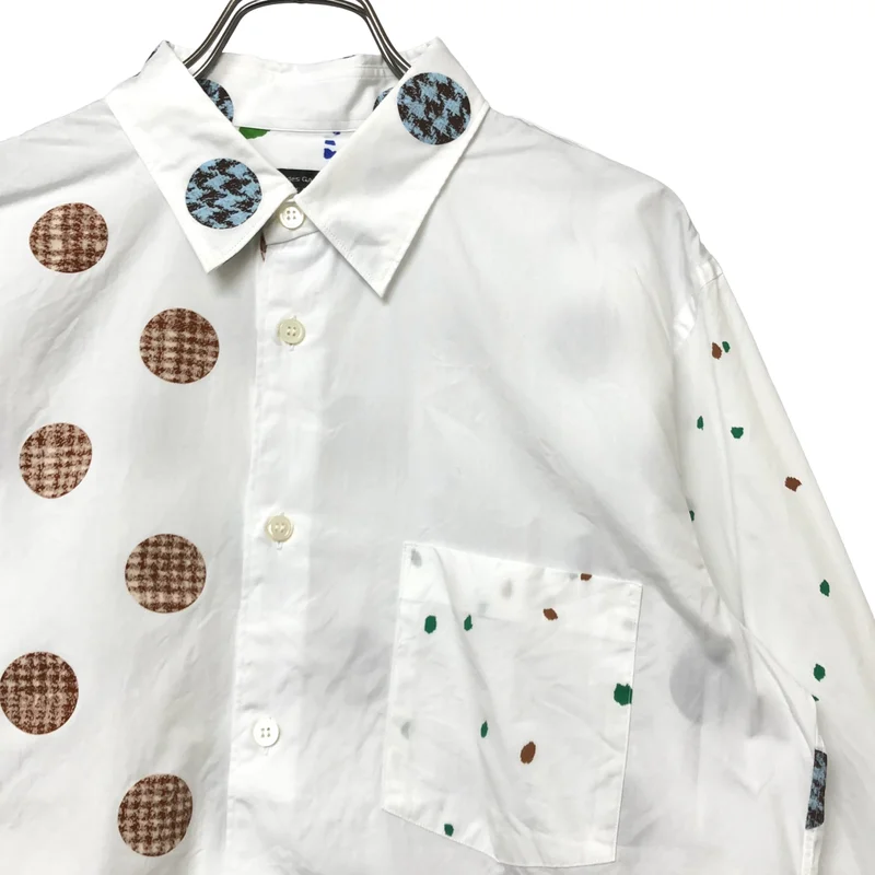COMME des GARCONS HOMME PLUS / コムデギャルソンオムプリュス | 2010AW | マルチドットプリント レギュラーカラーシャツ | S | メンズ
