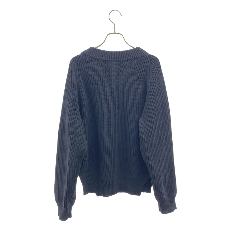T by Alexander Wang / ティーバイアレキサンダーワン | コットン サイドスリット Vネック ケーブルニット | XS | レディース