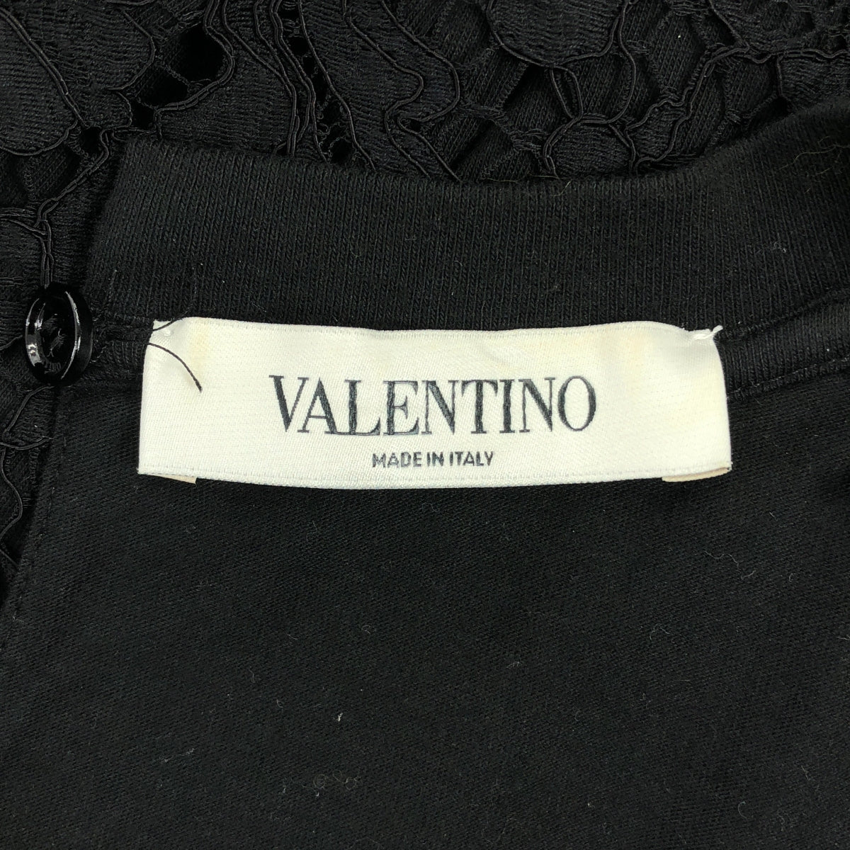 VALENTINO / ヴァレンティノ | 2020SS | 総レース クルーネック 半袖 カットソー | S | ブラック | レディース VALENTINO / ヴァレンティノ | 2020SS | 総レース クルーネック 半袖
