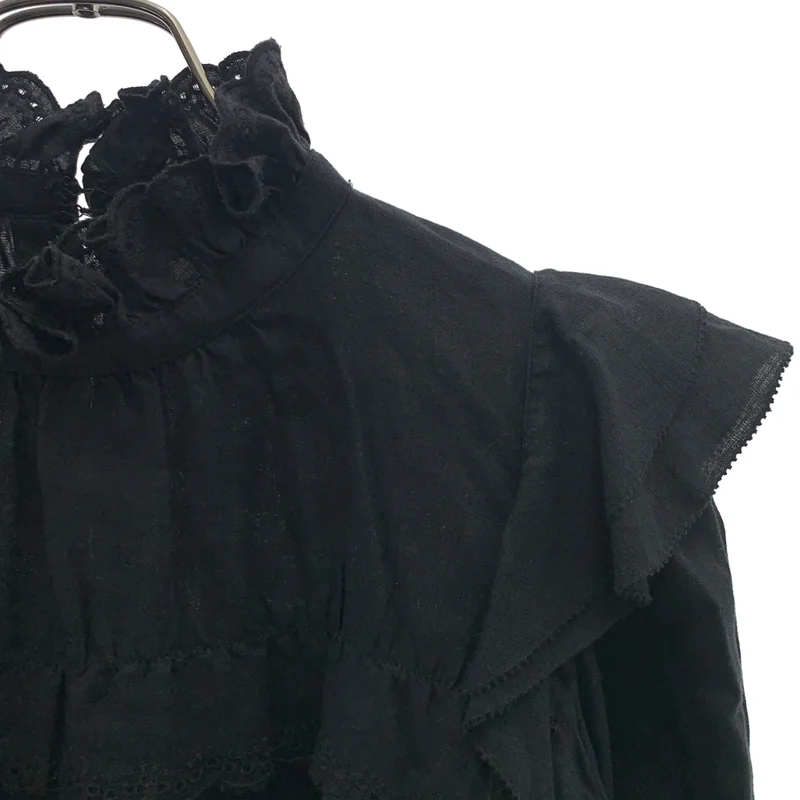 ISABEL MARANT ETOILE / イザベルマランエトワール | リネン 刺しゅう フリルブラウス | 36 | レディース
