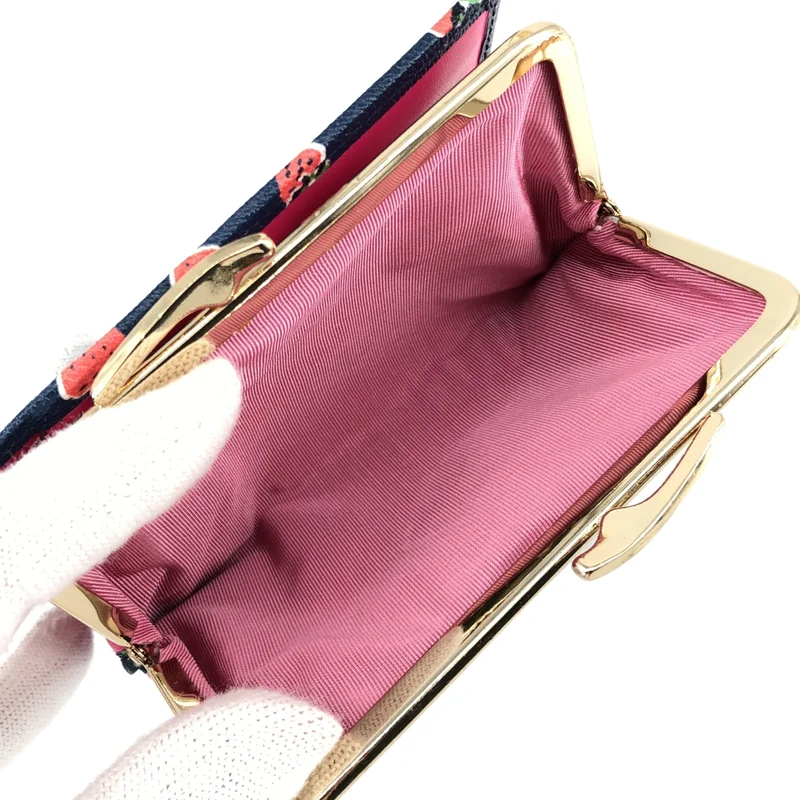 MUVEIL / ミュベール | いちごプリント 二つ折り財布 ウォレット |
