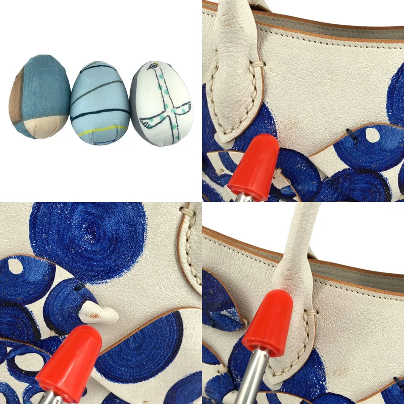 mina perhonen / ミナペルホネン | tori bag レザー ドットペイント ハンドバッグ |