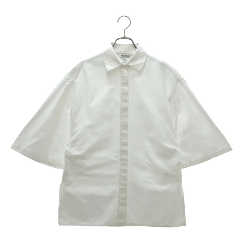 Max Mara / マックスマーラ | コットン地 半袖ボックスシャツ | S | レディース