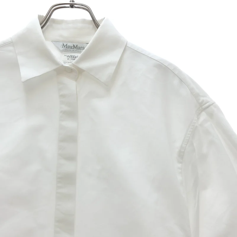 Max Mara / マックスマーラ | コットン地 半袖ボックスシャツ | S | レディース