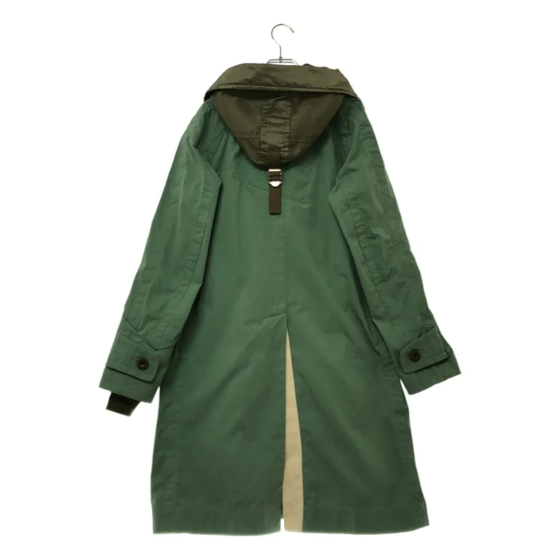 sacai / サカイ | OXFORD COAT 異素材 オックスフォード フーデッド モッズコート | 1 | メンズ