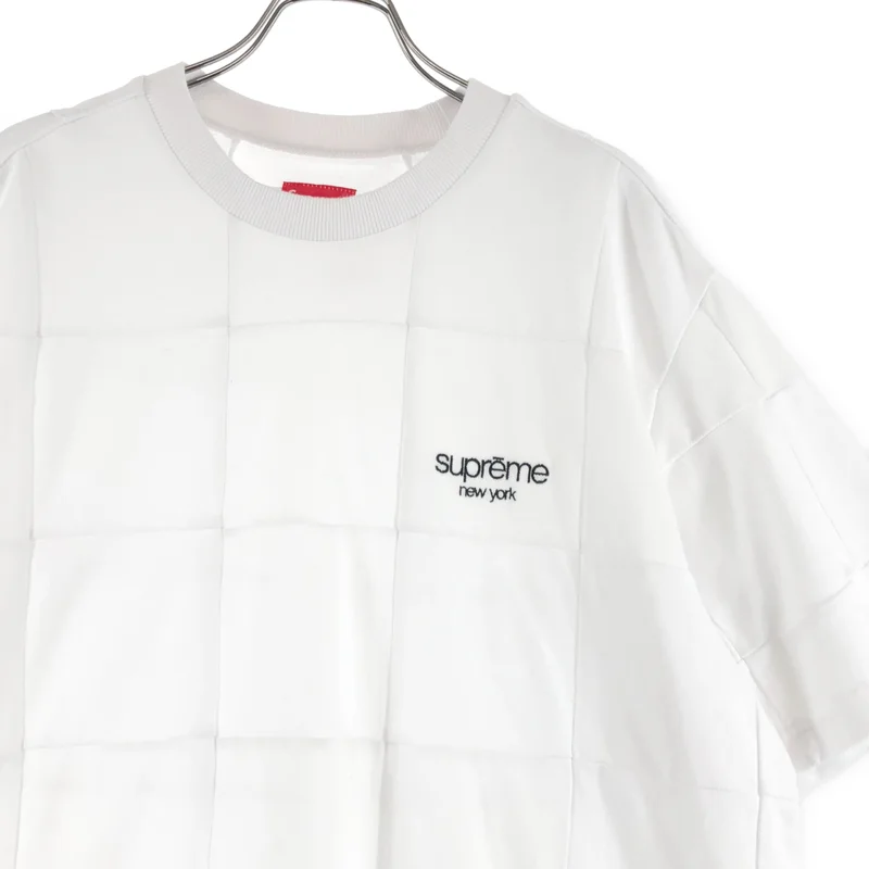 SUPREME / シュプリーム | Patchwork Pique Tee / ロゴ パッチワーク Tシャツ カットソー | M | メンズ