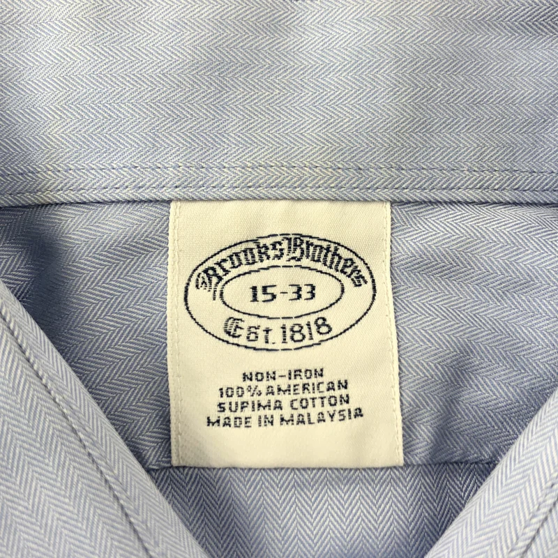 BROOKS BROTHERS / ブルックスブラザーズ | コットン ヘリンボーン スタンダードシャツ | 15 | メンズ
