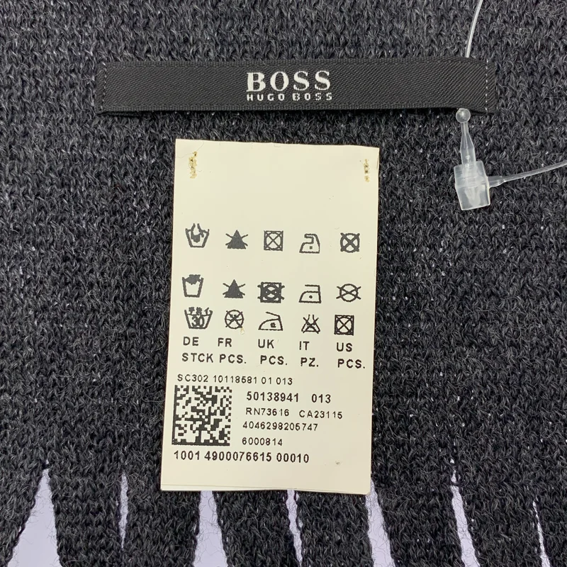 HUGO BOSS / ヒューゴボス | ウール フリンジ ストール マフラー |