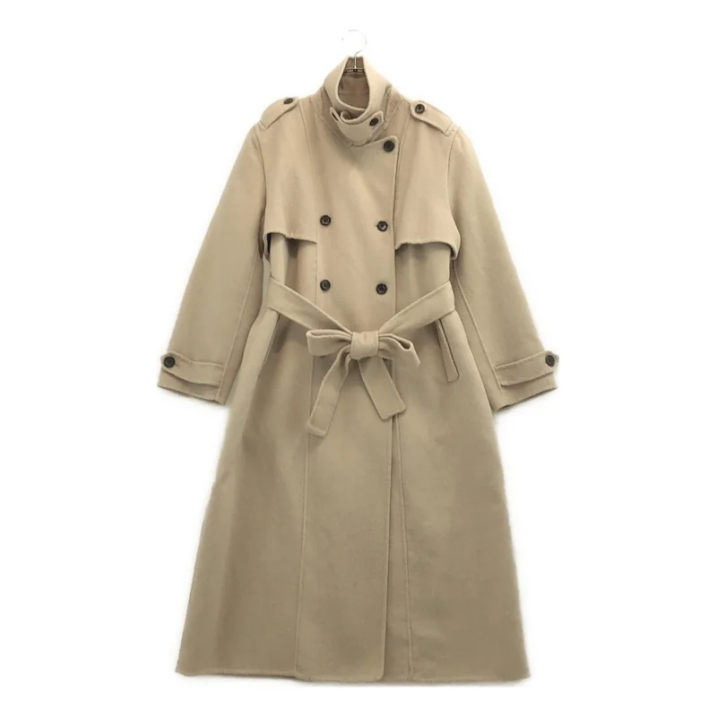 Herlipto / ハーリップトゥ | Wool-Blend Rever Trench Coat ウールブレンド トレンチコート | S | レディース