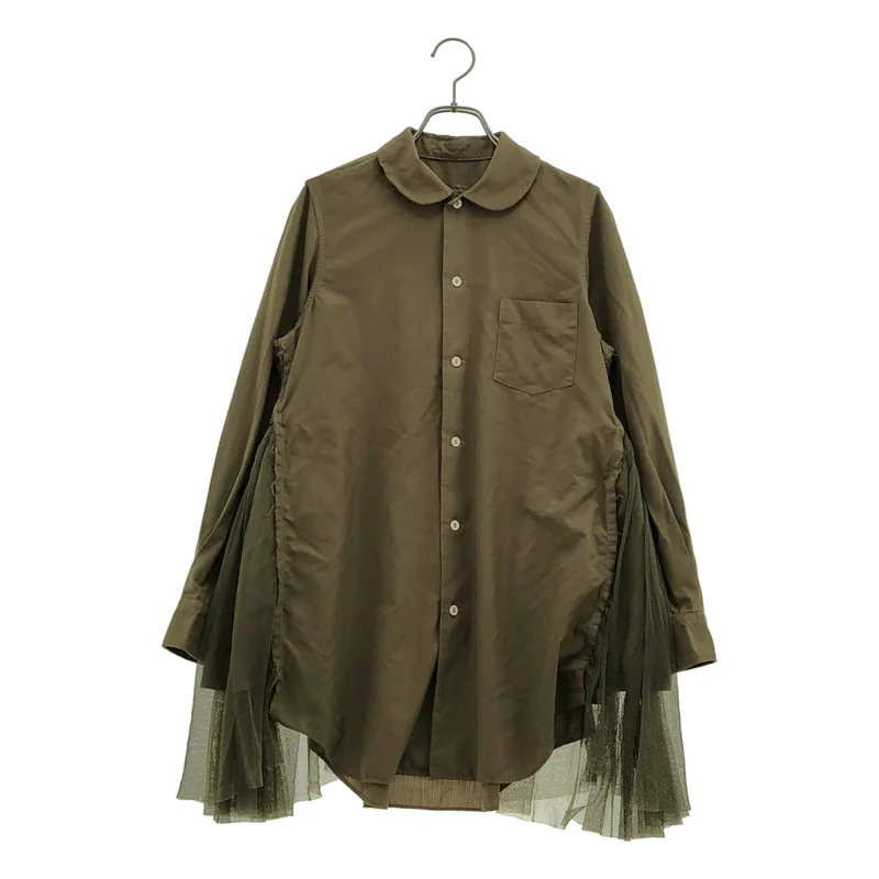COMME des GARCONS COMME des GARCONS / コムコム | 2023AW | カットオフ チュール シャツ_長袖 RL-B008 | XS | レディース
