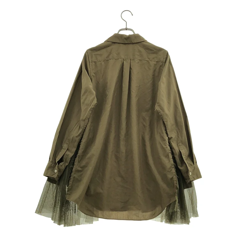 COMME des GARCONS COMME des GARCONS / コムコム | 2023AW | カットオフ チュール シャツ_長袖 RL-B008 | XS | レディース
