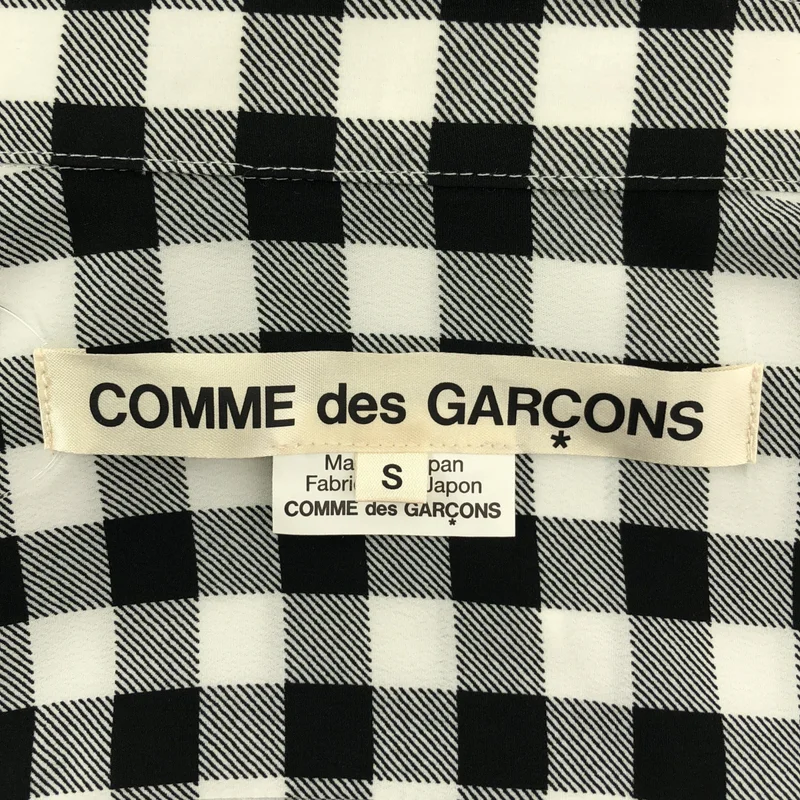 COMME des GARCONS / コムデギャルソン | 2025AW | ポリエステル ギンガムチェック オーバーサイズシャツ | S | レディース