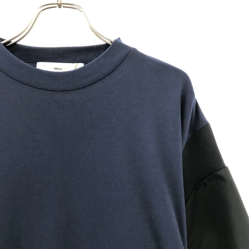 TOGA VIRILIS  / トーガビリリース | コットンジャージー 異素材切替 Tシャツ | 46 | メンズ