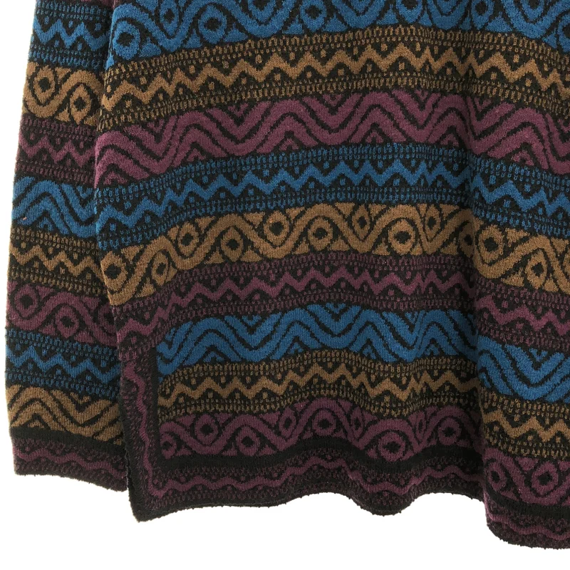 MISSONI / ミッソーニ | 3ピース / ウール混 総柄 ジャガード クルーネックニット / プリーツ スカート / ストール | 42 | レディース
