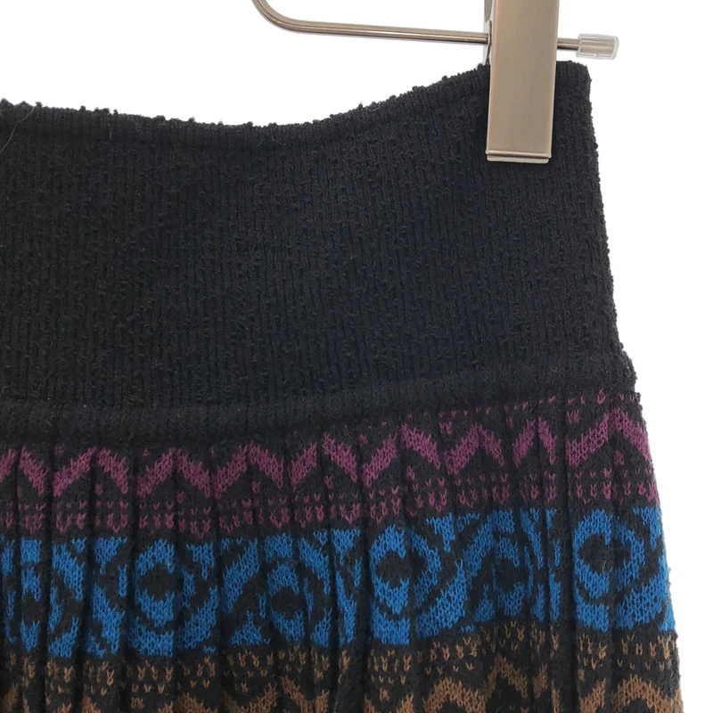 MISSONI / ミッソーニ | 3ピース / ウール混 総柄 ジャガード クルーネックニット / プリーツ スカート / ストール | 42 | レディース
