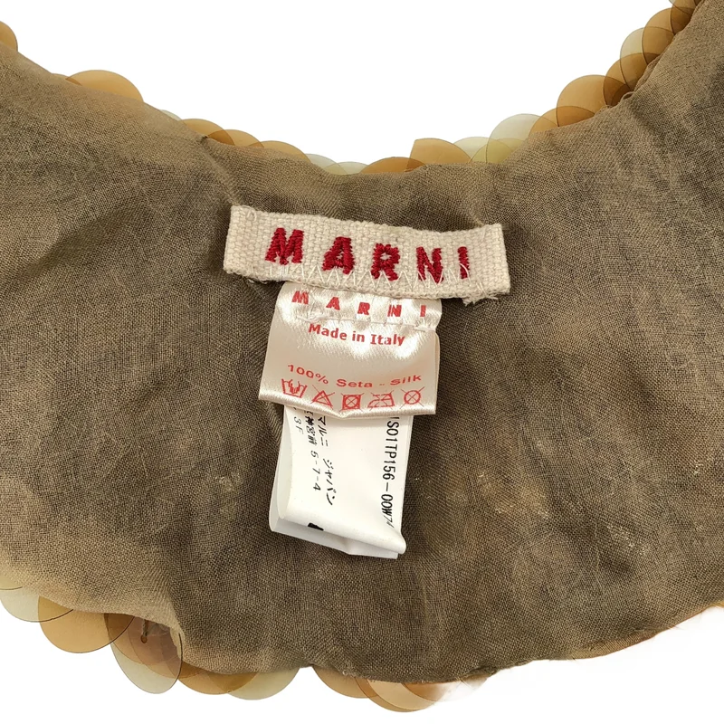 MARNI / マルニ | シルク スパンコール つけ襟 |