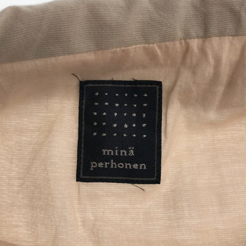 mina perhonen / ミナペルホネン | snow berry コットン シルク 刺しゅう ラウンドカラー シャツワンピース | 36 | レディース