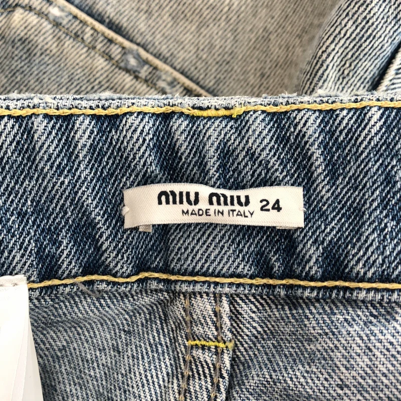 miu miu / ミュウミュウ | 2020 | ロゴ デニムパンツ GWP353 | 24 | レディース