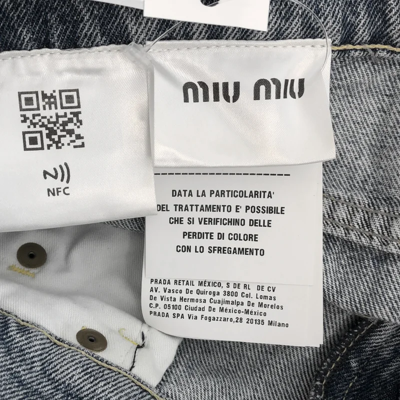 miu miu / ミュウミュウ | 2020 | ロゴ デニムパンツ GWP353 | 24 | レディース