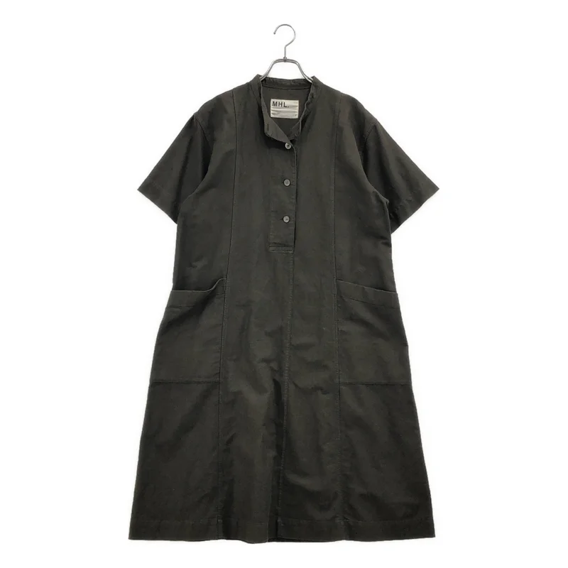 MHL. / エムエイチエルマーガレットハウエル | バンドカラー 半袖ワンピース 595-2157580 | 1 | レディース