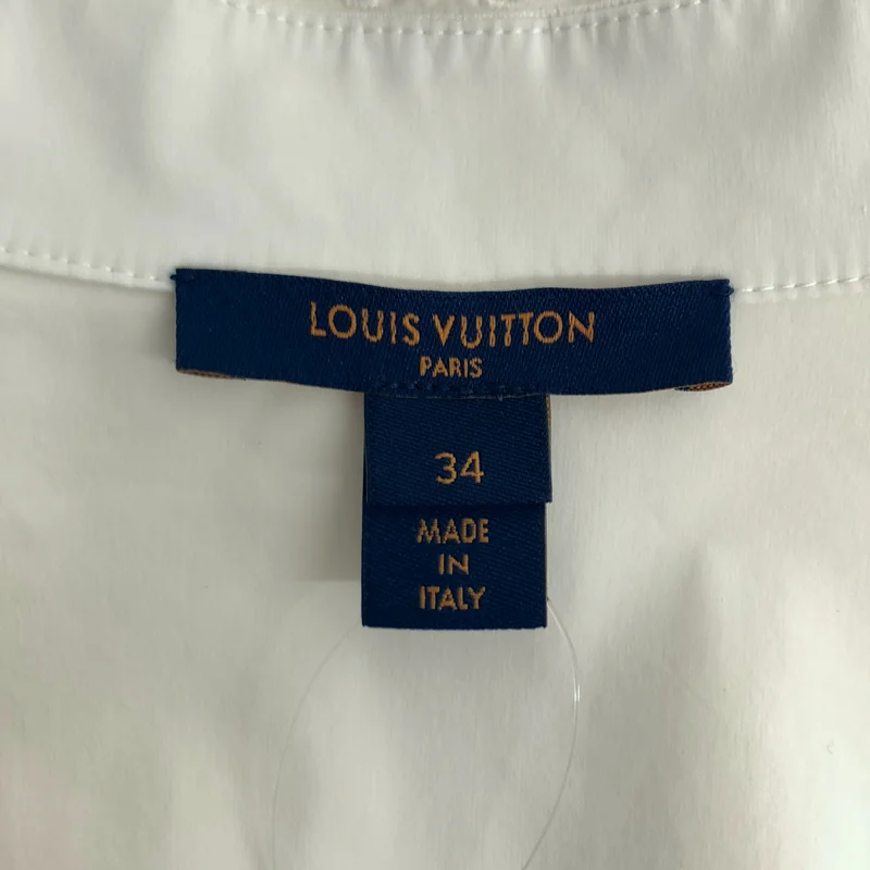 Louis Vuitton / ルイヴィトン | 2021AW | コットン スカラップレース ディアード シャツワンピース | 34 | レディース