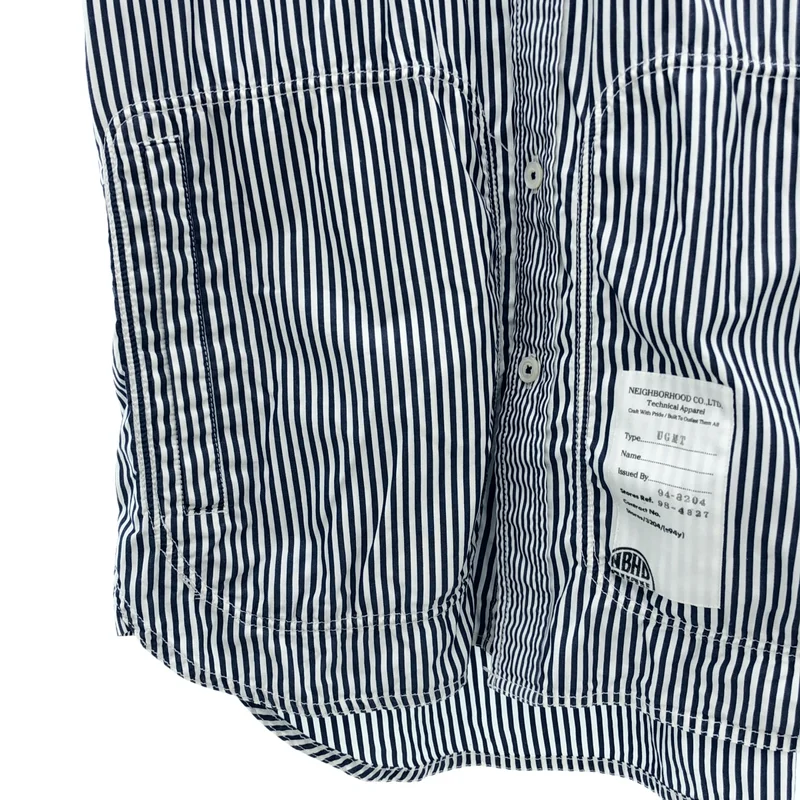 NEIGHBORHOOD / ネイバーフッド | ESTABLISH / C-SHIRTS SS コットン ストライプ シャツ | L | メンズ