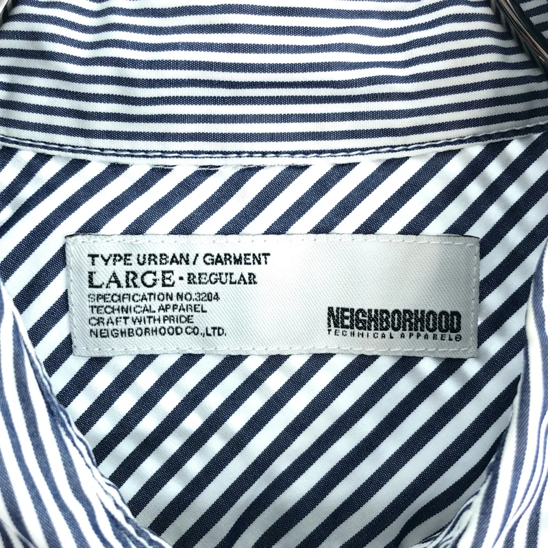 NEIGHBORHOOD / ネイバーフッド | ESTABLISH / C-SHIRTS SS コットン ストライプ シャツ | L | メンズ