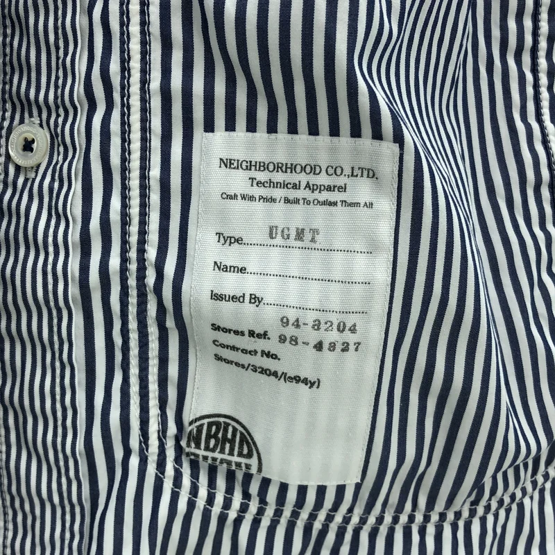 NEIGHBORHOOD / ネイバーフッド | ESTABLISH / C-SHIRTS SS コットン ストライプ シャツ | L | メンズ