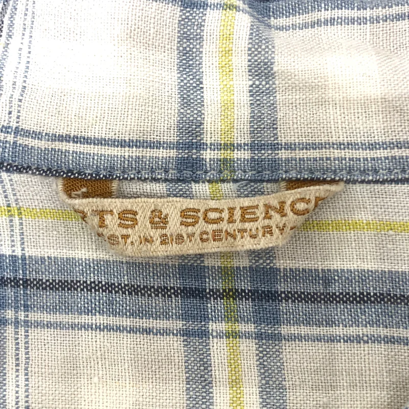 ARTS&SCIENCE / アーツアンドサイエンス | リネン シルク チェック オープンカラー 半袖シャツ | 3 | メンズ