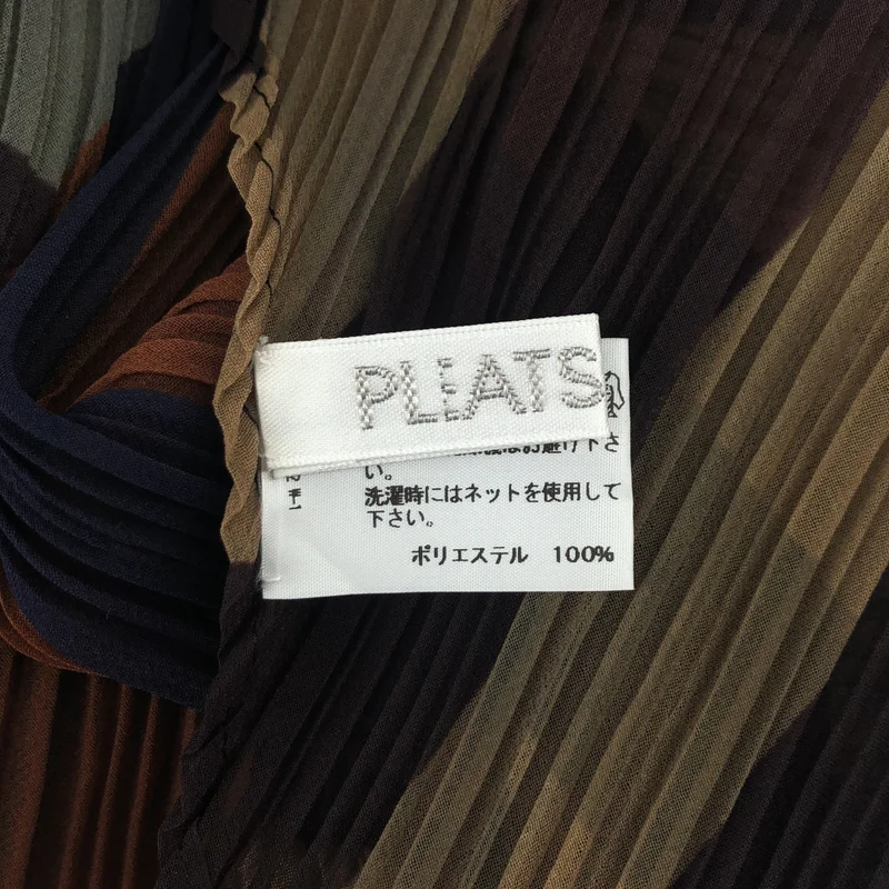 PLEATS PLEASE ISSEY MIYAKE / プリーツプリーズイッセイミヤケ | 1993AW | マルチストライプ アシンメトリー プリーツスカーフ |