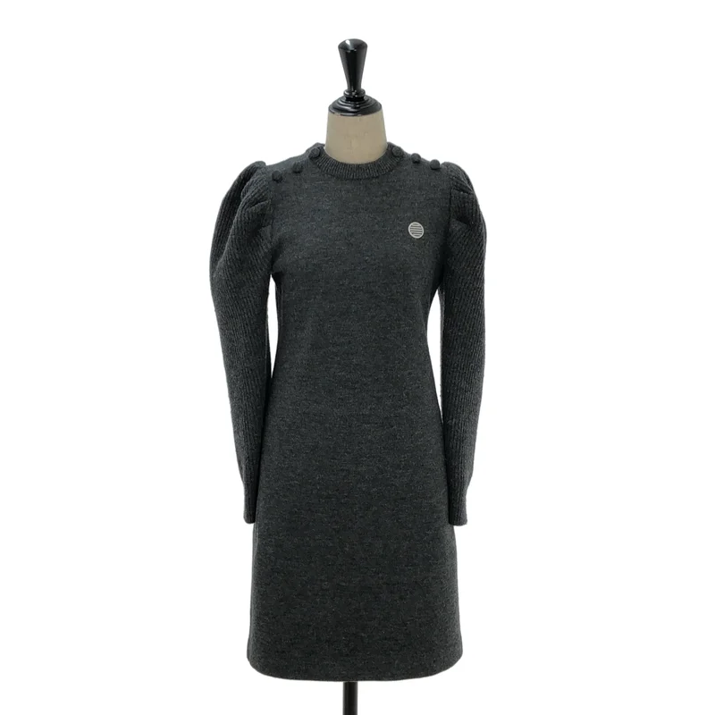 BORDERS at BALCONY / ボーダーズアットバルコニー | 2022AW | AIR TWIST WOOL MINI DRESS / エアツイスト ウールニット ミニワンピース | 38 | レディース