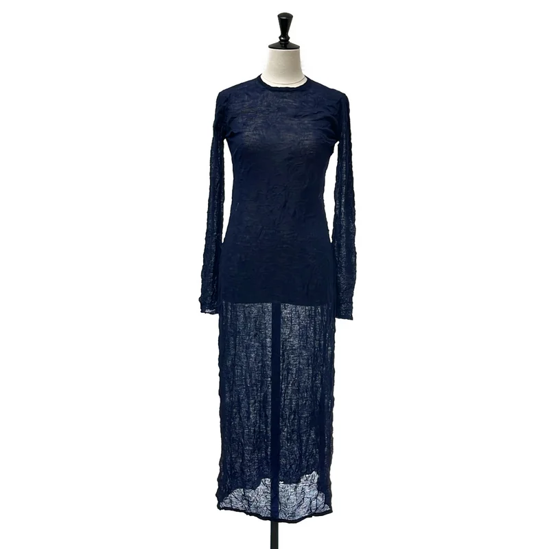 AURALEE / オーラリー | 2025AW | WRINKLED WOOL POLYESTER HIGH GAUGE KNIT DRESS / ニット ドレス ワンピース | 0 | レディース