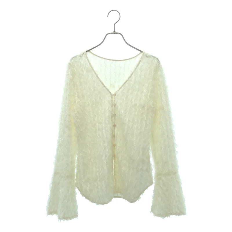 AMERI / アメリ | FURYL JACQUARD TOP フリルジャガード シャツ | F | レディース