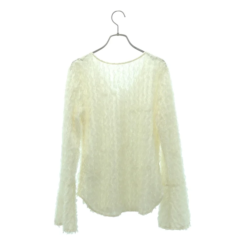 AMERI / アメリ | FURYL JACQUARD TOP フリルジャガード シャツ | F | レディース