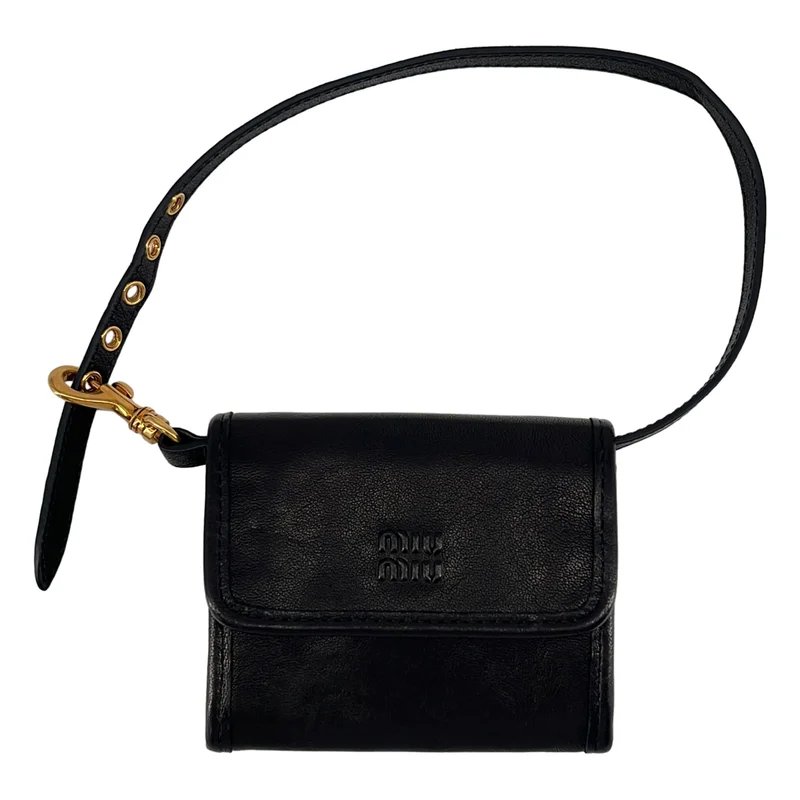 miu miu / ミュウミュウ | ナッパレザー ショルダーストラップ ウォレット / 財布 |