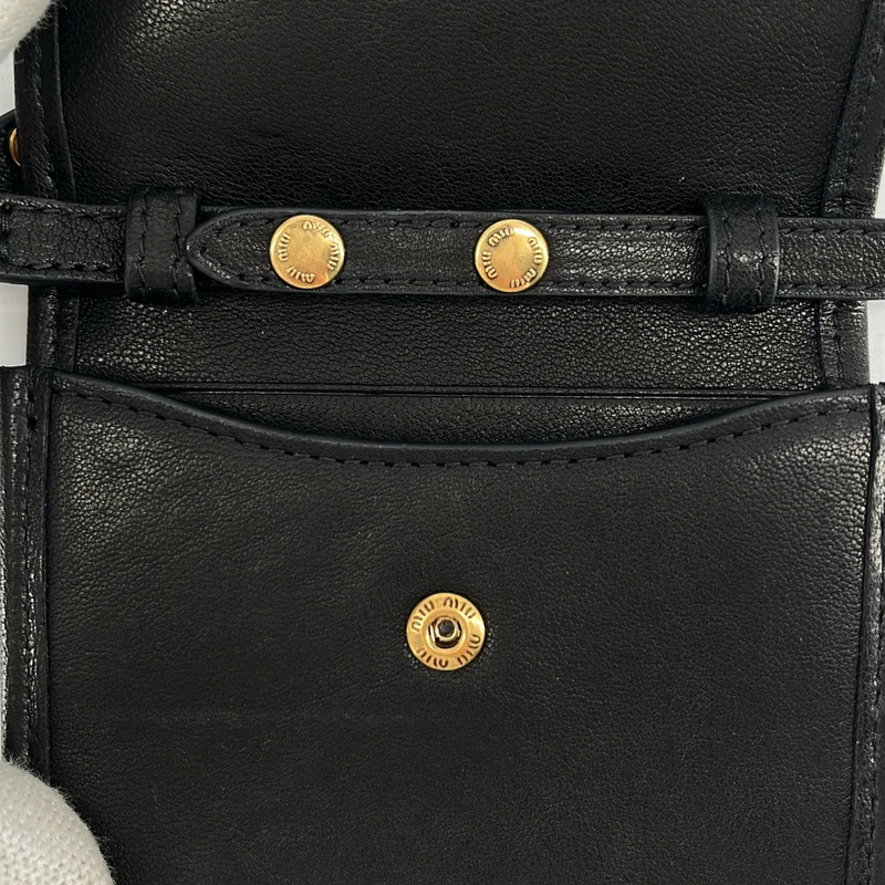 miu miu / ミュウミュウ | ナッパレザー ショルダーストラップ ウォレット / 財布 |