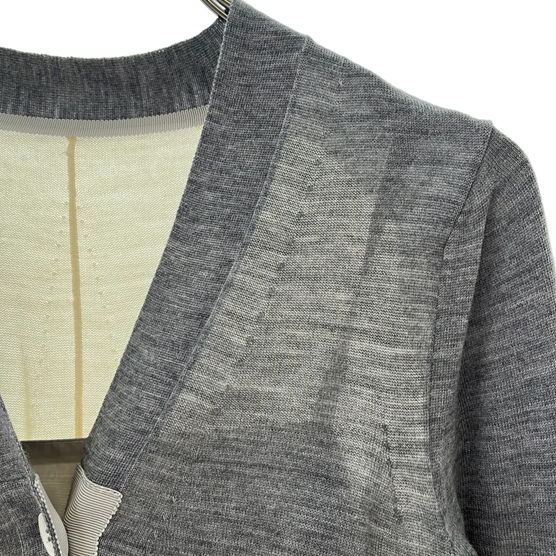 sacai / サカイ | ウール レースレイヤード バイカラーカーディガン | 1 | レディース