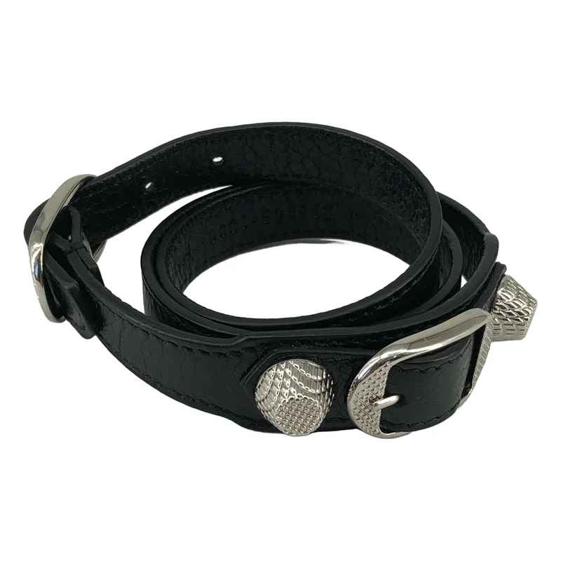 BALENCIAGA / バレンシアガ | ジャイアント レザー バックル ブレスレット 236345 | M | レディース